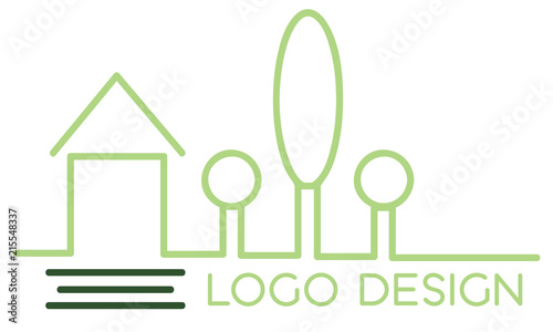 Gärtner Garten Haus Logo Design