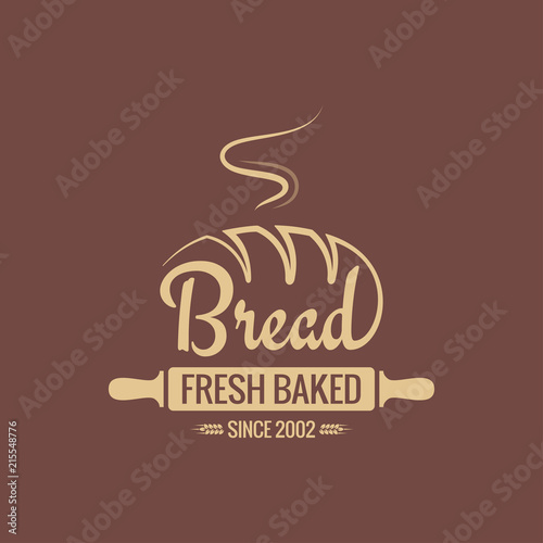 Bread logo for bakery vector background