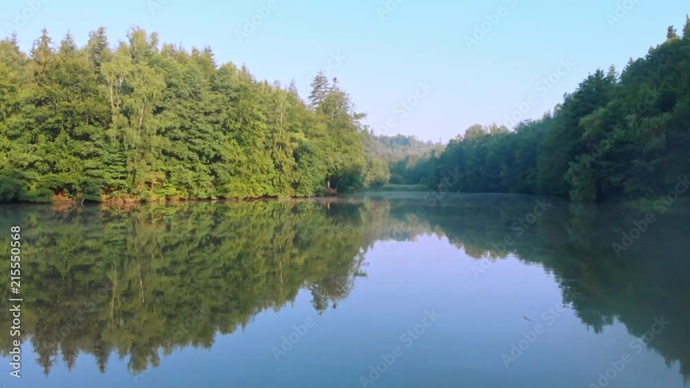 aerial view of lake Herrenbachstausee in Beden Württemberg in Germany at a sunny morning in summer aerial view of lake Herrenbachstausee in Beden Württemberg in Germany at a sunny morning in summer