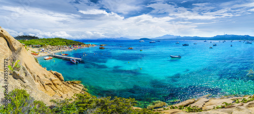 Fototapeta Naklejka Na Ścianę i Meble -  Spiaggia del Pirata Capriccioli, amazing beach of Emerald coast, east Sardinia island, Italy