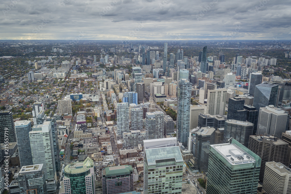 Toronto view from above at downtown