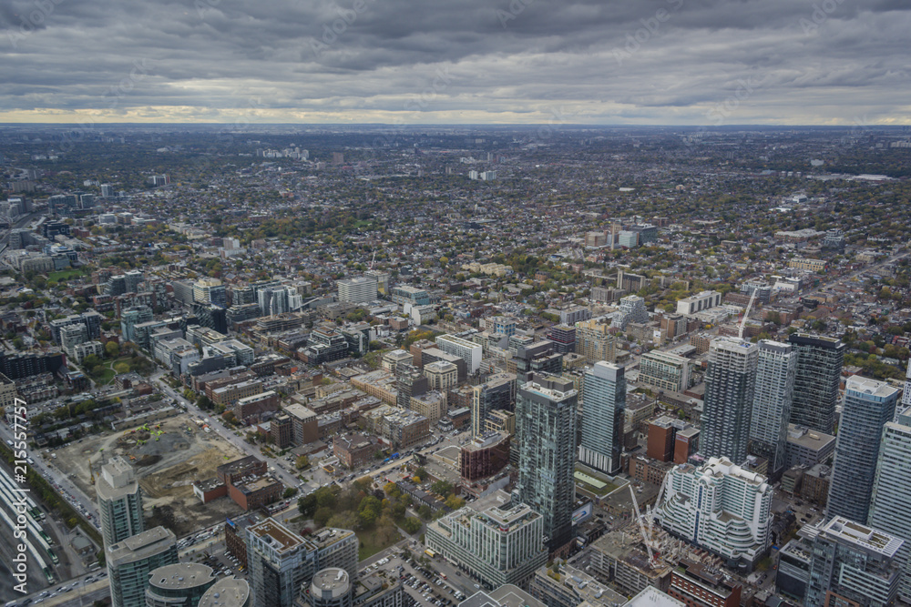 Toronto from high rise view towards brockton village