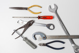 Tools on White Background