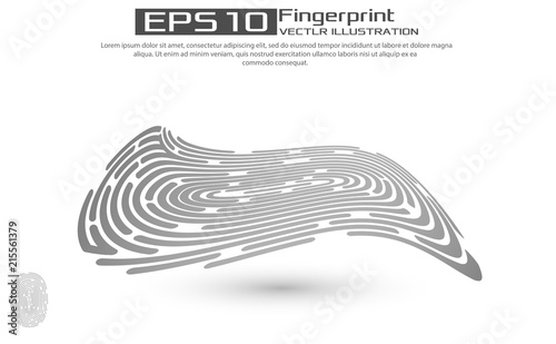 Finger print identity logo illustration isolated on white background
