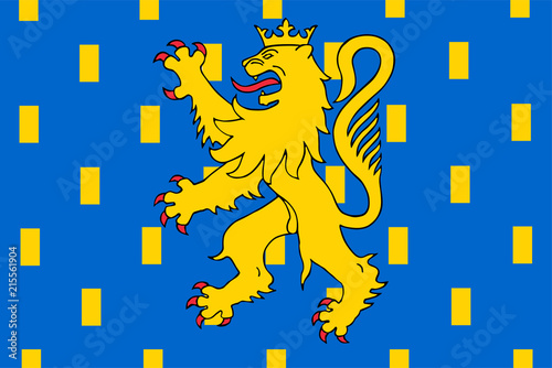 Vector flag of Nevers is the prefecture of the Nievre department in the Bourgogne-Franche-Comte region in central France.  Part of Burgundia.