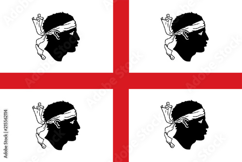 Vector flag of the Italian region Sardinia. 
 Italy country flag of Sardinia island.