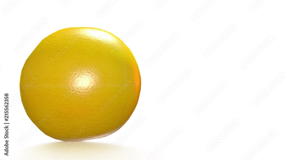 Orange rotating seamless loop white background isolated Orange rotating seamless loop white background isolated