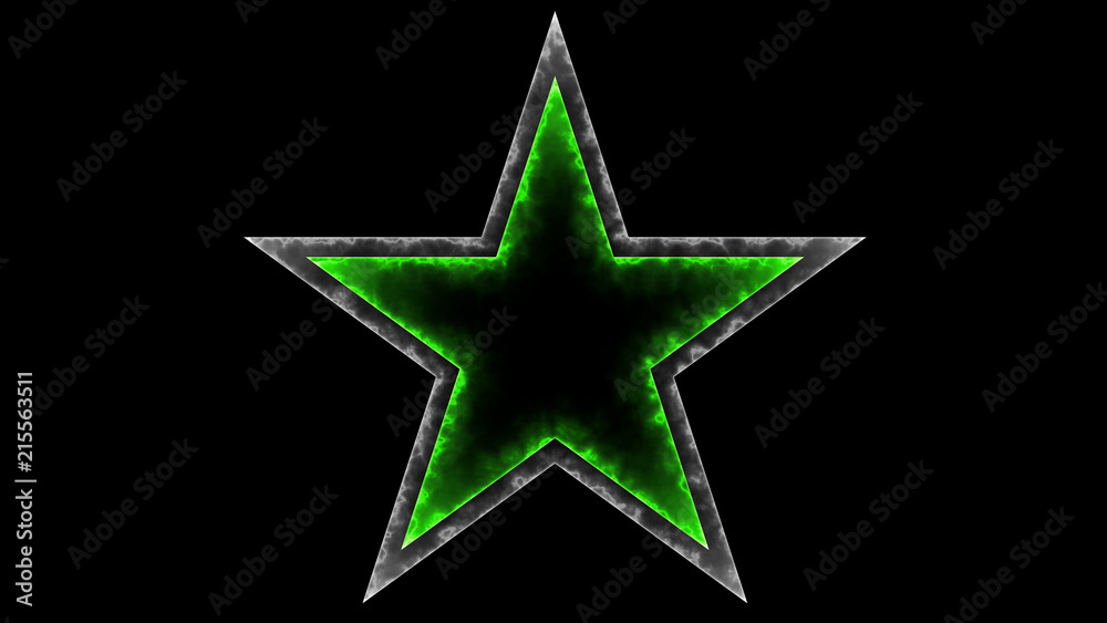 Star 006 - Glow Neon Colorful - Black Background Star 006 - Glow Neon Colorful - Black Background