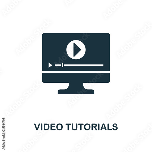 Video Tutorials creative icon. Simple element illustration. Video Tutorials concept symbol design from online education collection. Objects for mobile, web design, apps, software, print.