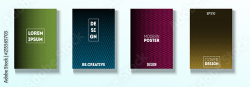 Minimal Covers, Vector Hipster Abstract Brands Design. Magenta, Cyan, Yellow Corporate Identity Blend Tech Halftones. Business Minimal Covers, Cool Retro Ad Music Party Poster Bright Gradient Stripes.