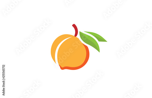 Peach Orange Logo Design Illustration