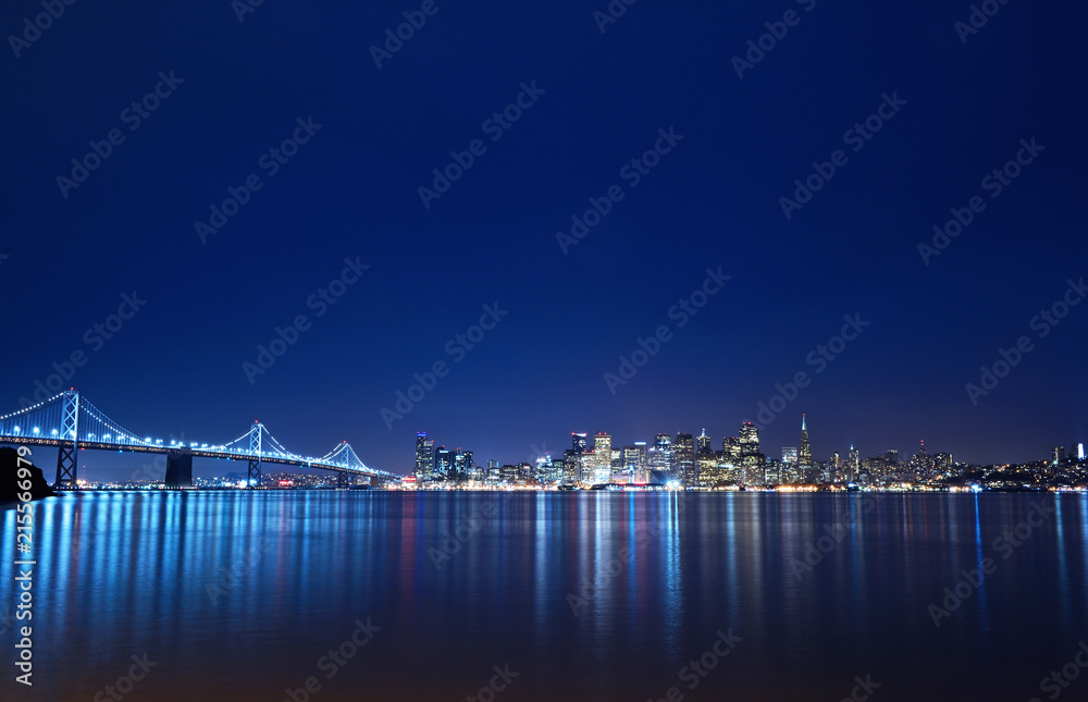 Fototapeta premium deep blue cityscape