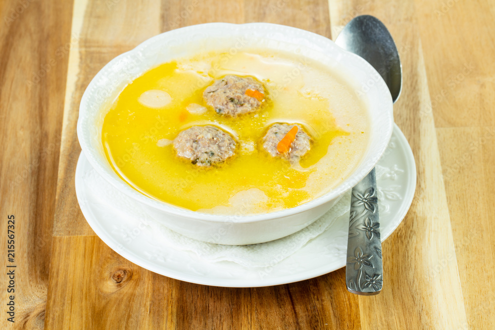 Soup with meat balls Soup with meat balls