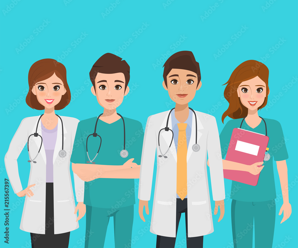 group of doctor character in hospital design. healthcare medical people. group of doctor character in hospital design. healthcare medical people.