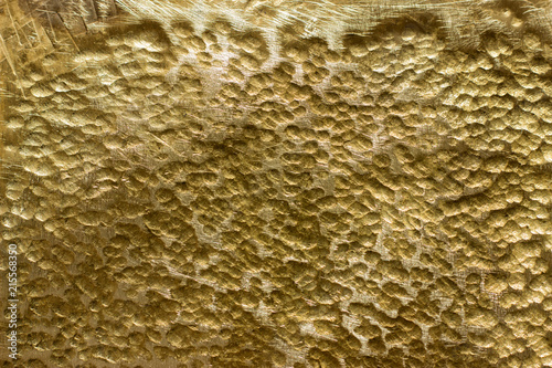 Gold texture for design. Golden plate, background of yellow metal