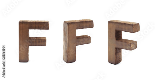 Single sawn wooden letter i...