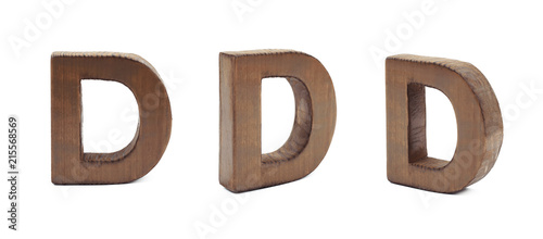 Single sawn wooden letter i...