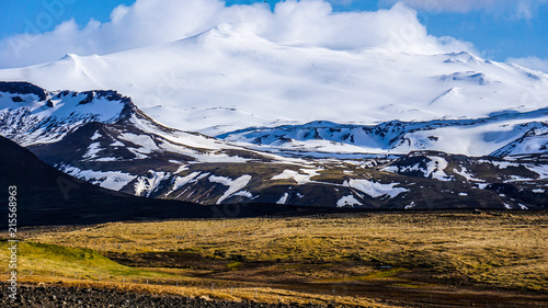 Snaefellsnes national park in Iceland: glaciers and rocks photo