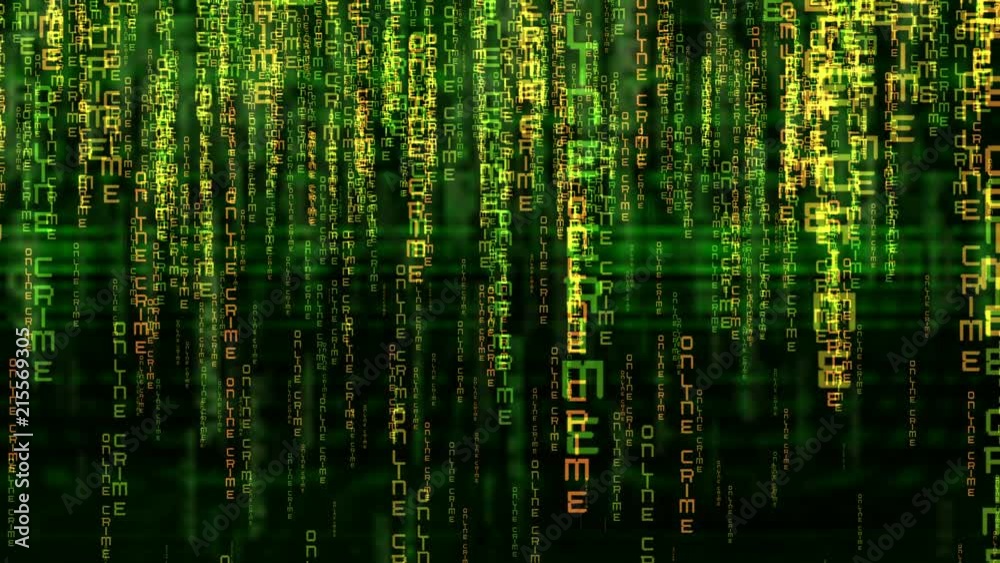 Online crime text matrix style