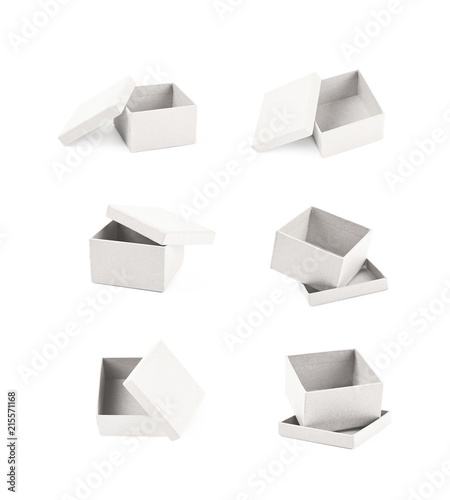 Paper gift box isolated
