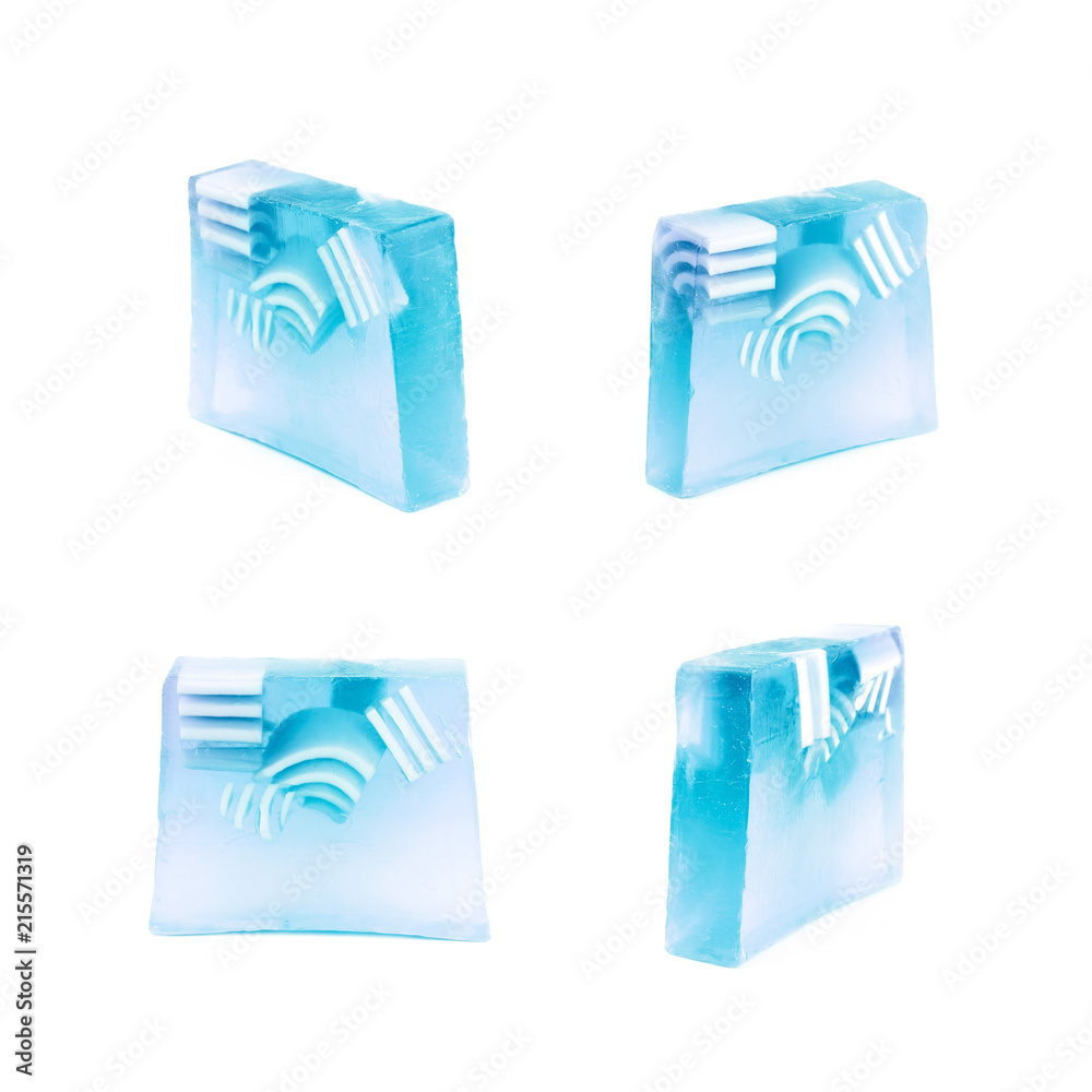 Hande made piece of soap isolated Hande made piece of soap isolated