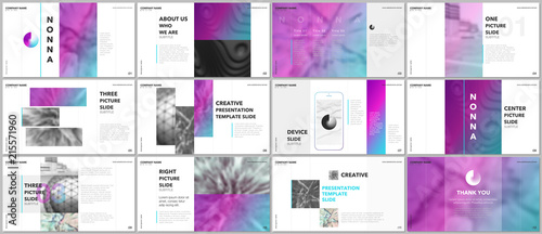 Minimal presentations design, portfolio vector templates with elements on white background. Multipurpose template for presentation slide, flyer leaflet, brochure cover, report, marketing, advertising.