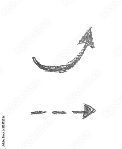 Hand drawn arrow symbol isolated