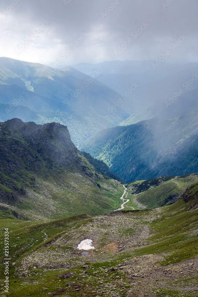 Fototapeta premium Summer landscape with mountains