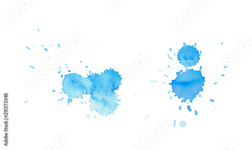 Watercolor drop stain isolated