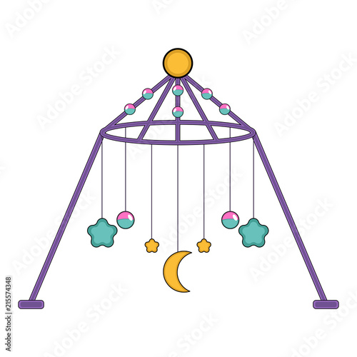 Isolated mobile rattle toy icon