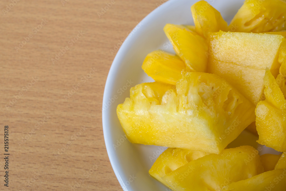 Pineapple on table Pineapple on table