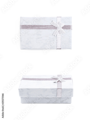 Gift box with a bow isolated
