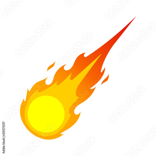 Fireball illustration. Vector. photo