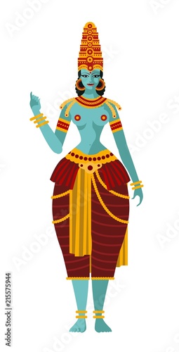 indian blue woman