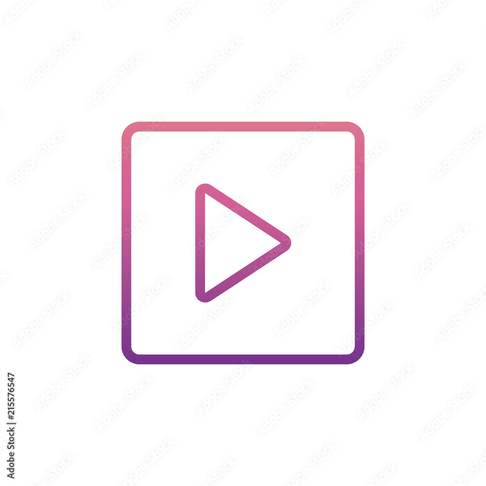 play squared icon in gradient style play squared icon in gradient style