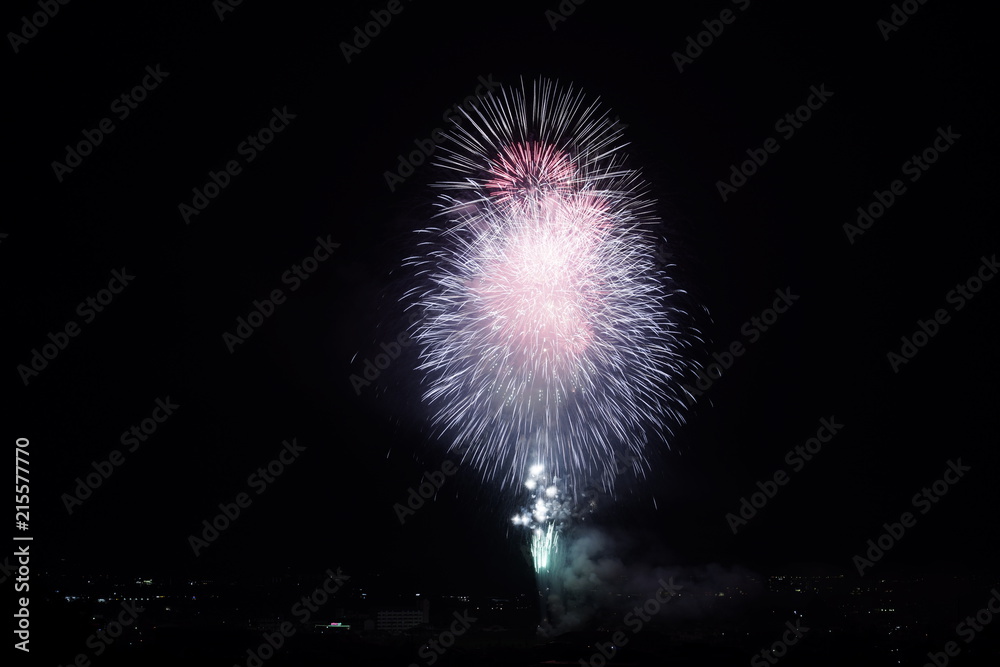 大神神社 おんぱら祭奉納花火 Stock Photo Adobe Stock