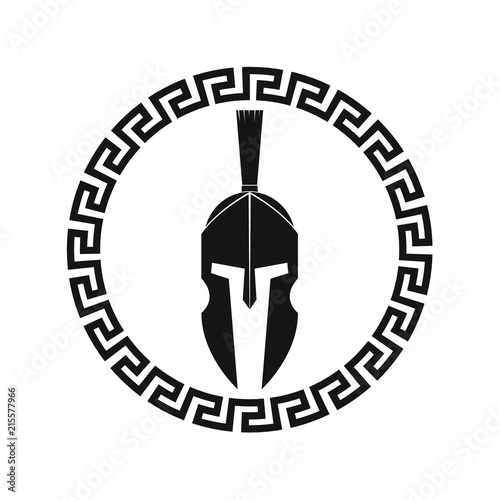 Spartan helmet illustration. Vector.