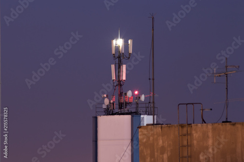antennas on top of buildings