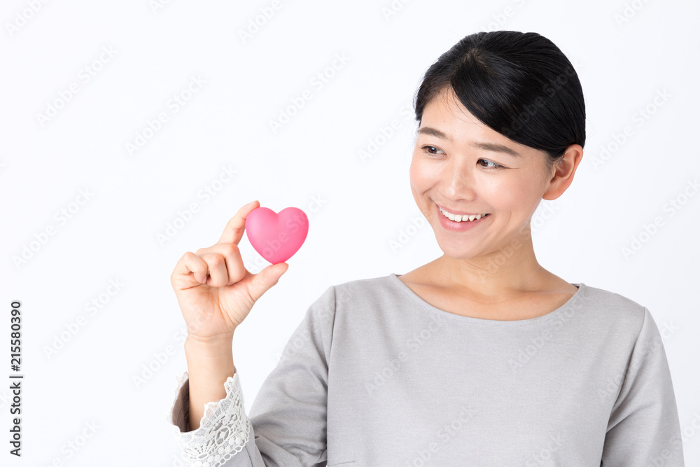 portrait of young asian woman on white background portrait of young asian woman on white background