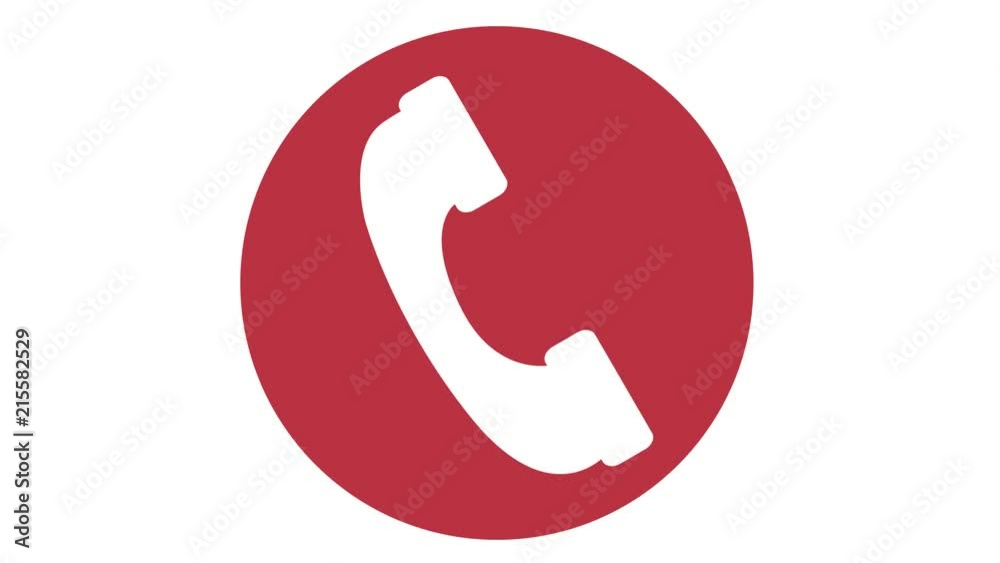 cell phone icon incoming call symbol looping animation red cell phone icon incoming call symbol looping animation red