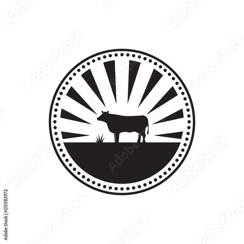 Cow logo design template