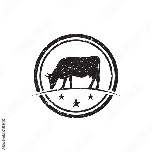 Cow logo design template