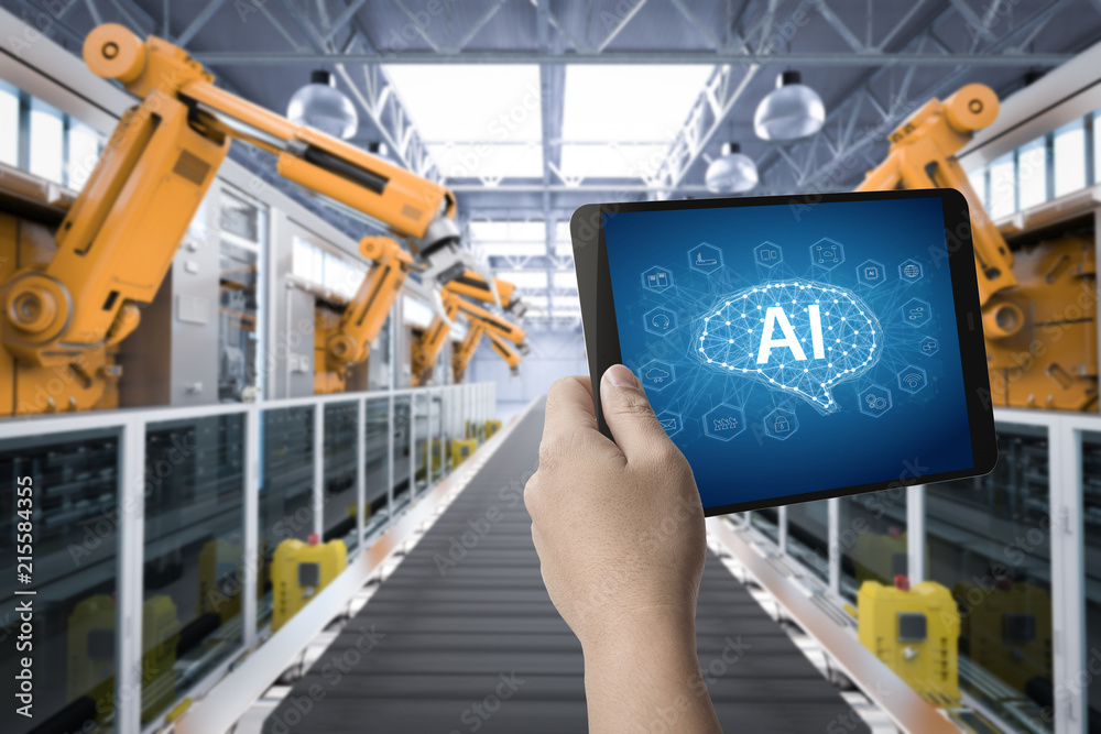 Naklejka premium tablet control ai