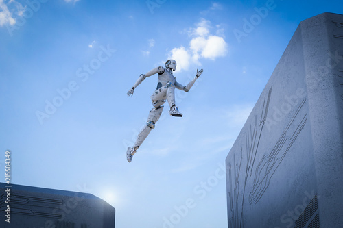 robot jump across