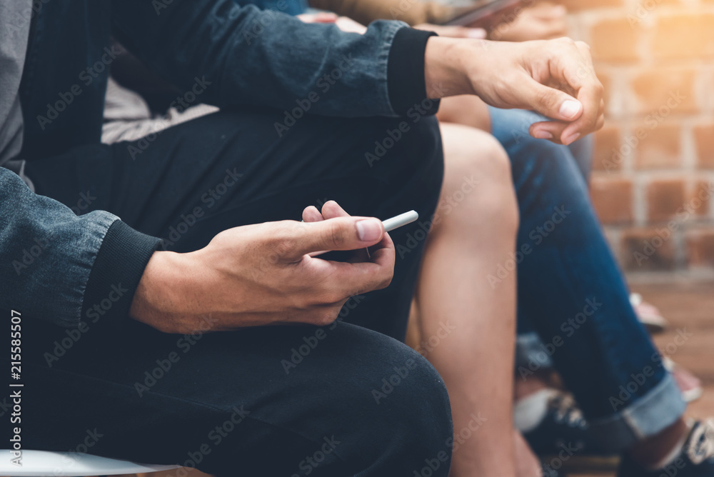 University students are the exchange of knowledge and enjoy learning. Group of young people in the meeting room in college. University students are the exchange of knowledge and enjoy learning. Group of young people in the meeting room in college.