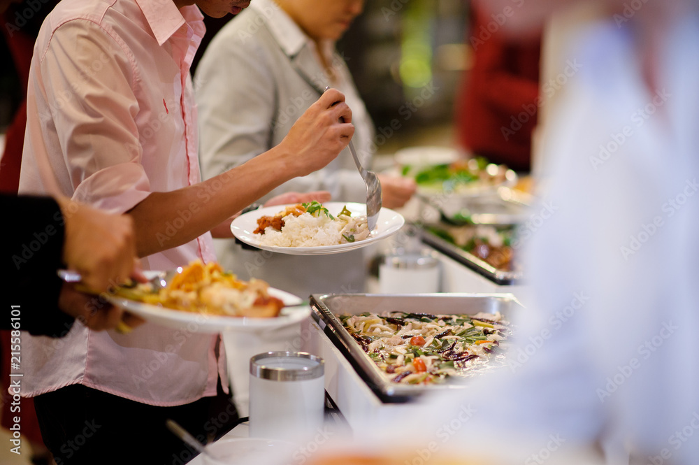 scooping the food, Buffet food at restaurant, catering food, food wedding celebration, dining scooping the food, Buffet food at restaurant, catering food, food wedding celebration, dining
