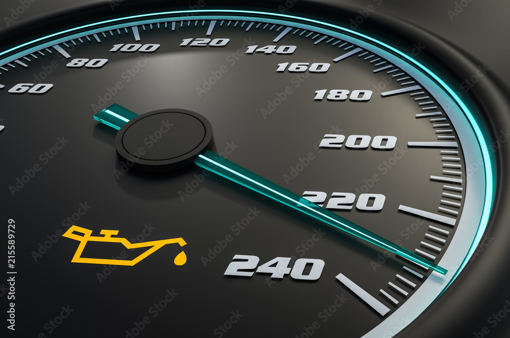 Oil light on car dashboard Stock Illustration Adobe Stock