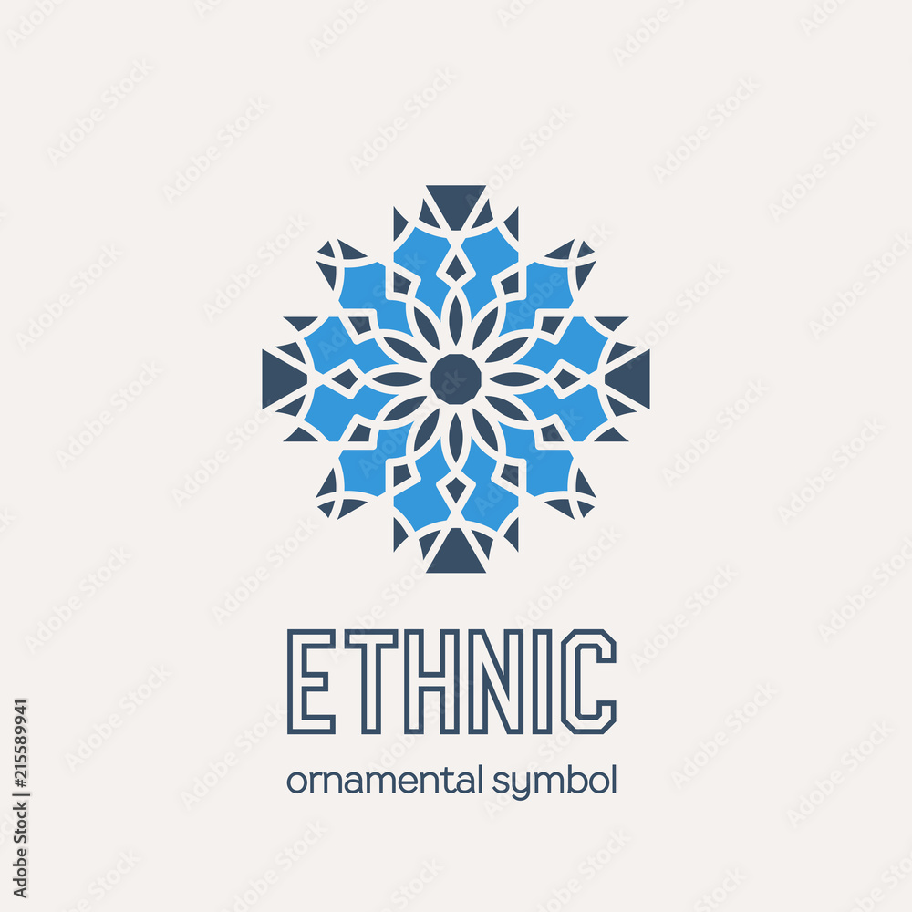 Vector mosaic ethnic emblem Vector mosaic ethnic emblem