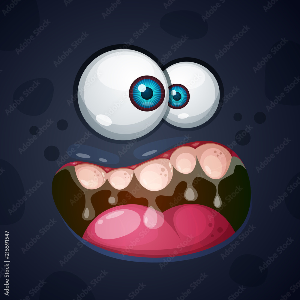 Fototapeta premium Cute, funny, crazy monster illustration Vector eps 10