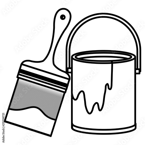 paint pot with brush